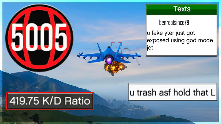 Meet The Stupidest Level 5005 Tryhard Griefer (Claims I'm In God Mode) on GTA 5 Online