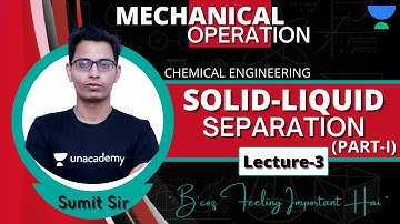 Solid-Liquid Separation - 1 | Mechanical Operation -2 | GATE Chemical 2021