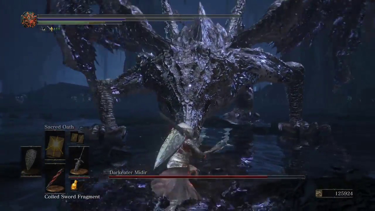 DARK SOULS 3 - Darkeater Midir No Damage (Max Difficulty/Solo/Melee/No ...