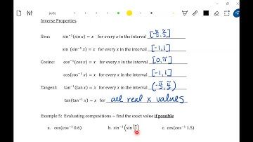 HPC 4.7 Inverse Trig Functions (2/2)