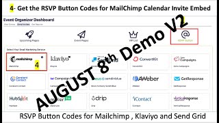 How to get a MailChimp RSVP Button August 8th V2