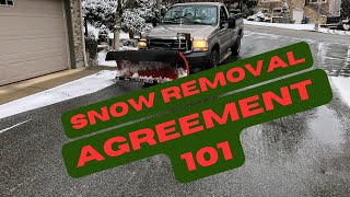 Snow Plowing Contract!  10 Key points every snow removal agreement should have!
