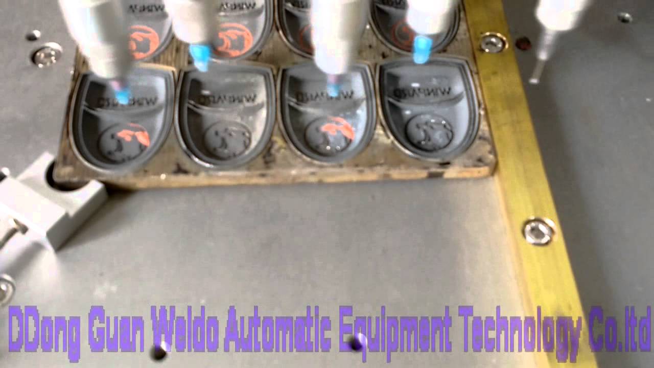 Weldo 12 color Soft rubber PVC/Silicon logo dispensing machine PVC Injection machine