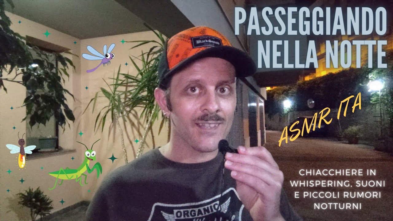 ASMR ITA | RELAX all'aria aperta nel cuore della notte | The sounds of night 😴🌛✨
