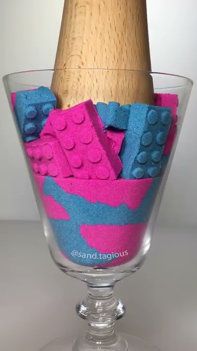 Lego Drop and Squish Kinetic Sand ASMR #shorts