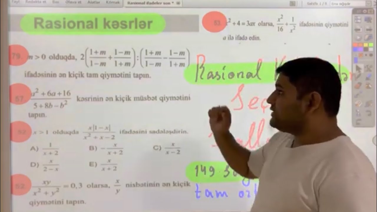 Rasional İfadələr Ulduzlu suallar