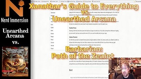 Unearthed Arcana vs Xanathar