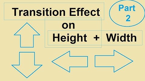#HTML #CSS #Transition || Div Transition Effect - Hover Effect. Effect on Width & Height.