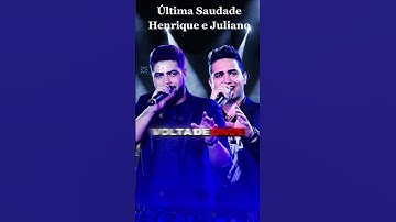 Thumbnail of ÚLTIMA SAUDADE - HENRIQUE E JULIANO - Letra/Legendado #sertanejo  #henriqueejuliano