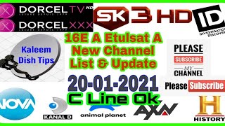 Eutelsat 16E Latest update and channel list 20-01-2021