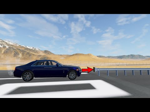 Rolls-Royce vs CrashHard Guardrail 😱 BeamNG.Drive