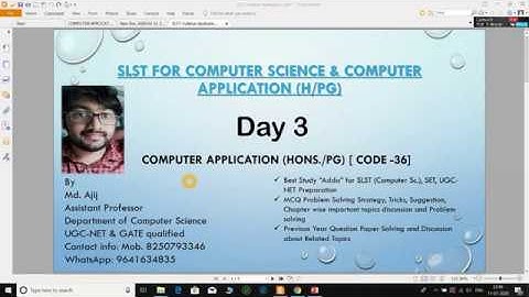 SLST for Computer Application , Syllabus Discussion: Lecture - 03(Computer Arithmetic)