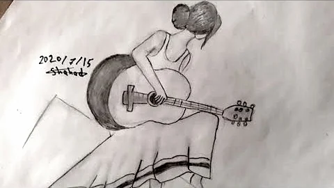 رسم بنت ماسكه جيتار Mp3