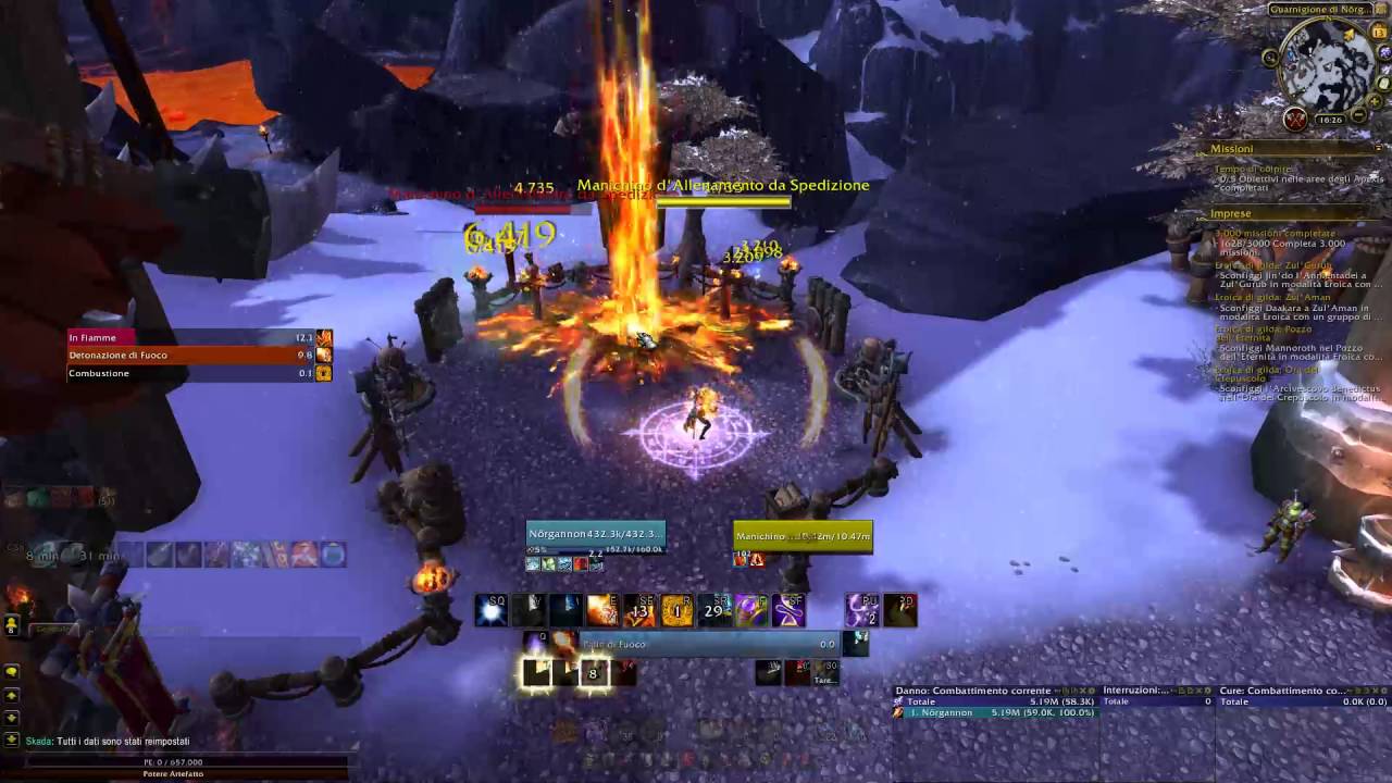 [ WORLD OF WARCRAFT ] Rotation Nabba per colleghi nabbi. ( Fire Mage Prepatch 7.0.3 )
