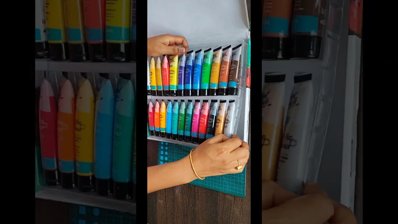 Mont marte acrylic🎨paint review #24 colour shades 