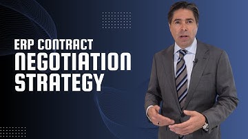 The ERP Contract Negotiation Process Is Critical To Success. A Well Thought Out Strategy Is Key .