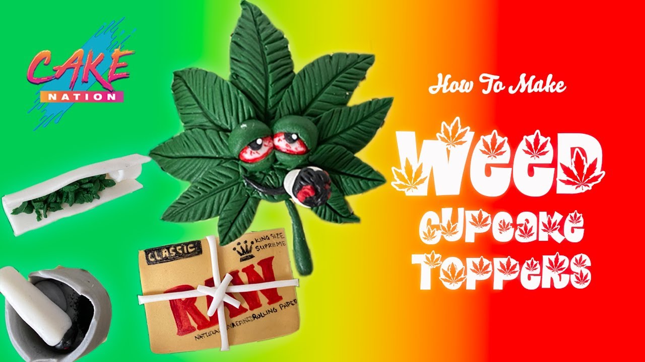 CAKE NATION | How To Make Weed/Marijauana/Cannabis Cupcake Toppers Happy 420 Cupcakes