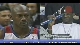 Lebron James watches Michael Jordans Final Game in Washington (2003)