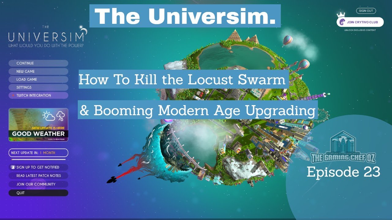 The Universim Game Play | How To Kill Locust Swarms | Episode 23