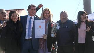 Orrego delivered homes in Ullum: 105 families got their own house