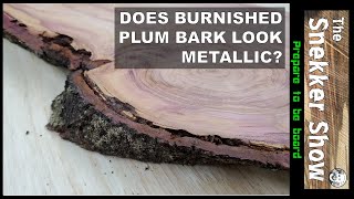 Does burnished plum bark look metallic?