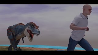 Temple run  - Dino version animation short film./Jurassic world- Escaping the T-rex Chase. screenshot 4