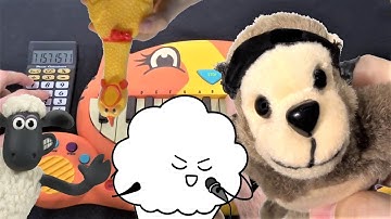 THE MUFFIN SONG (CAT PIANO, MONKEY,CHICKEN,SHEEP AND DRUM CALCULATOR COVER) ASDFMOVIE ft. SCHMOYOHO