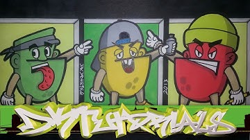 How to draw simple graffiti characters step by step - Character Tutorial