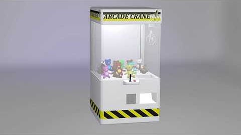 Arcade Crane Claw Machine 3D model Preview animation