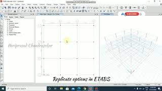 Replicate options in ETABS (How to)