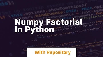 numpy factorial in python