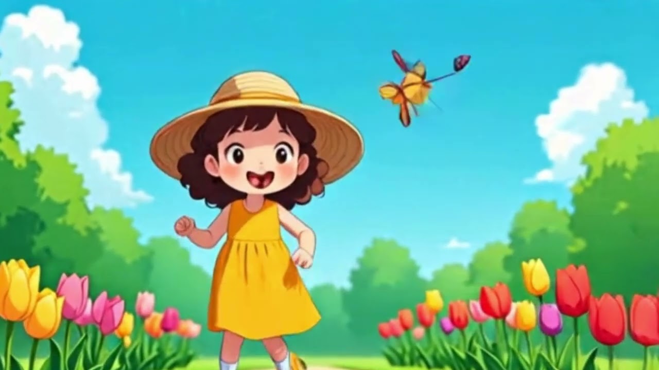 ☀️ Lily Wears Her Yellow Hat | Fun Outdoor Song for Kids | Color & Movement Rhyme 👒