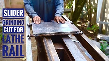 Homemade Lathe Rails // Slider Grinding Cut Part3