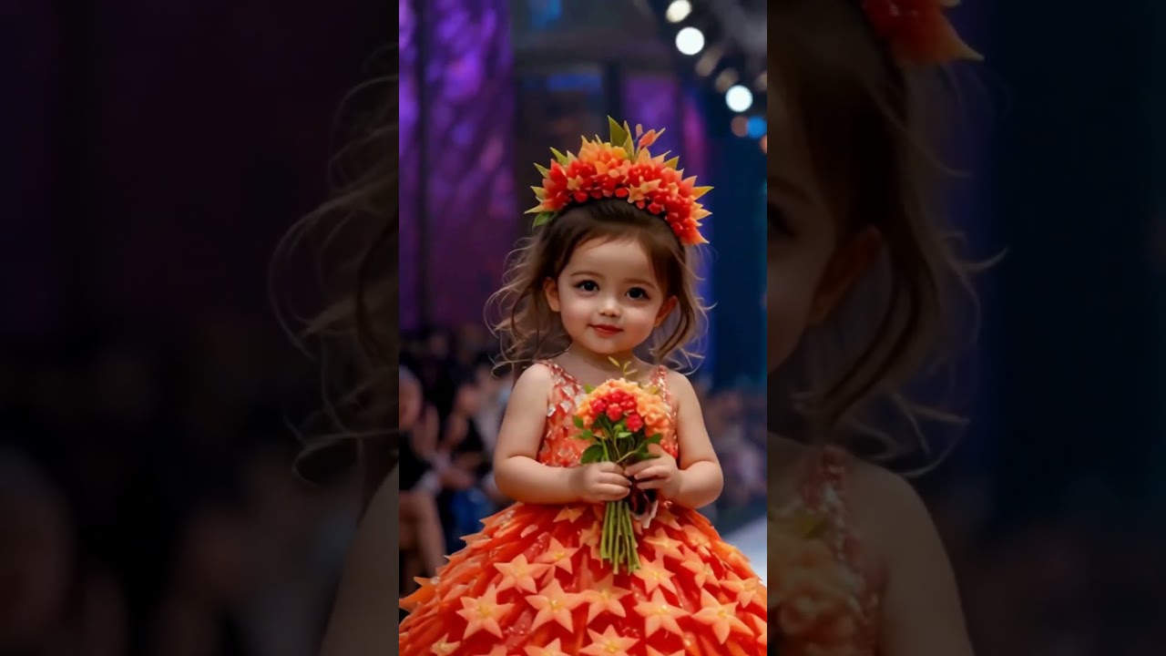 Adorable Kids in Creative Fruit-Inspired Fashion: From Starry Dresses to Grape Gowns