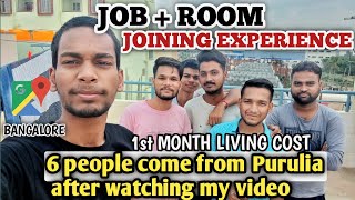 JOB+ROOM || FIRST TATA COMPANY JOINING EXPERIENCE || FIRST MONTH LIVING COST IN BANGALORE