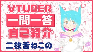 「【自己紹介】Vtuber一問一答自己紹介【二枚舌ねこの/Vtuberモドキ】」のサムネイル