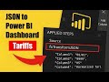 How to Create Power BI Dashboard Importing JSON to Tariff Data