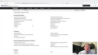 Faculty Success (Digital Measures) Dynamic Summary
