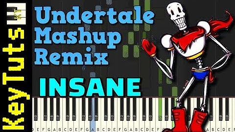 Undertale Mashup Remix by SayMaxWell - Insane Mode [Piano Tutorial] (Synthesia)