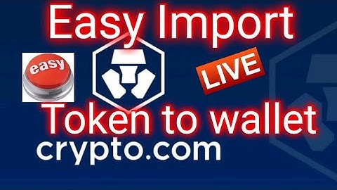 How to add any token to your crypto.com DeFi wallet tracking to keep a watch on your Cryptocurrency