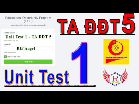 Video UNIT TEST 1 _ TA ĐĐT 5 - YouTube