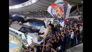 Hellas Verona - Inter: il tifo della curva nord nerazzurra al Bentegodi