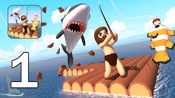 Raft Life: Build, Farm, Stack - Gameplay Walkthrough Part 1 Farm Life (IOS,Android) | Stick Crazee