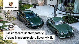 Porsche 356 And 911-Driving In Beverly Hills