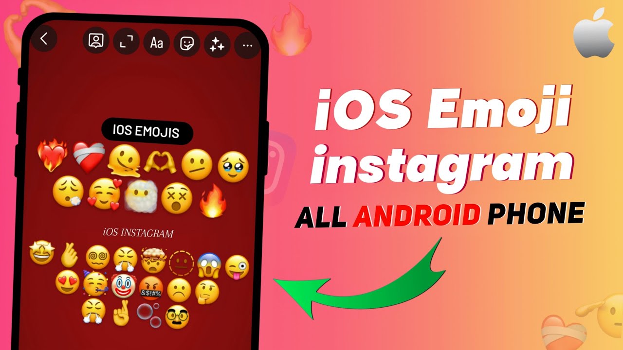 iOS Emoji On Instagram Story😍 iOS Emoji On Instagram For Any Android