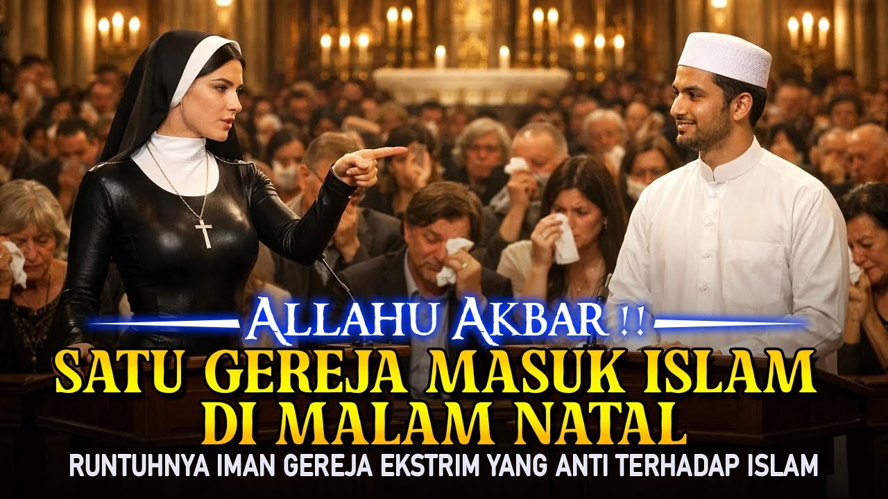SATU GEREJA MASUK ISLAM DI MALAM NATAL OLEH SEORANG PEMUDA MUSLIM YANG MENJAWAB SEMUA PERTANYAAN