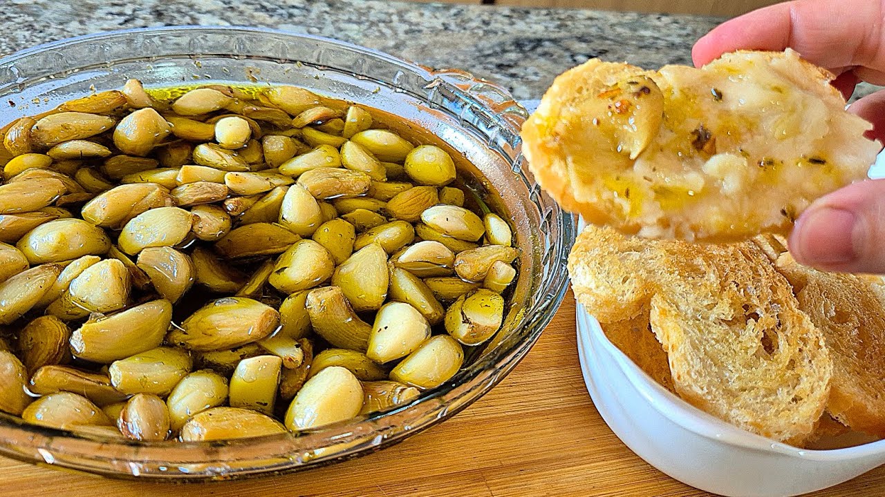 CONSERVA DE ALHO ASSADO um SABOR INCRÍVEL e muito SAUDÁVEL