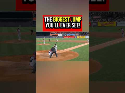 “That’s quite a jump!” 🤣 #mlb #baseball #sports