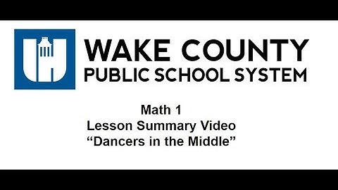Math 1 Unit 5 Lesson 2 Dancers in the Middle Summary Video