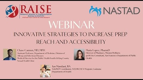 Webinar: Innovative Strategies to Increase PrEP Reach and Accessibility